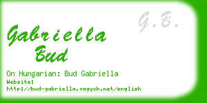 gabriella bud business card